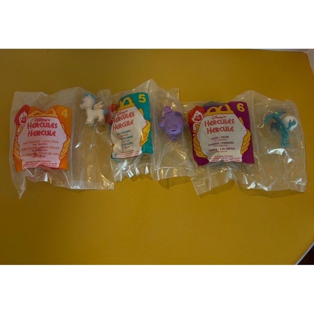 Vintage 1996 Hercules Mcdonalds Toys 4 5 & 6 New, Sealed